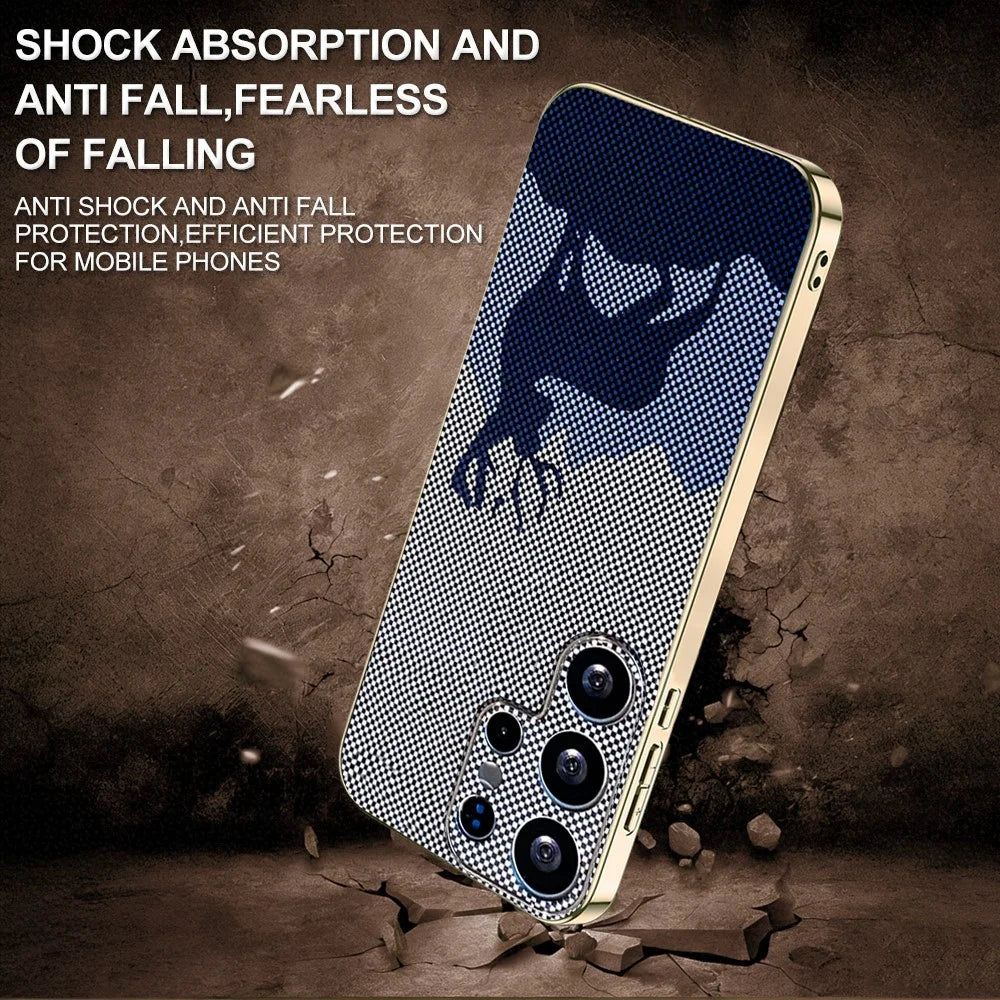 For Samsung Galaxy S26 Ultra Case Lucky Deer PC + TPU Electroplating Phone Cover - Dark Blue - 4