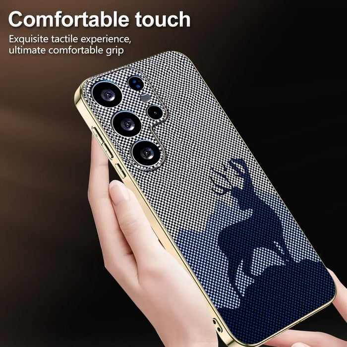 For Samsung Galaxy S25 Ultra Case Lucky Deer PC + TPU Electroplating Phone Cover - Dark Blue - 3