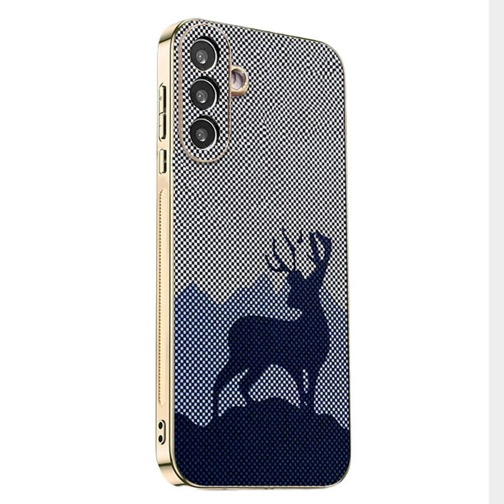 For Samsung Galaxy S26+ Case Lucky Deer PC + TPU Electroplating Phone Cover - Dark Blue - 1