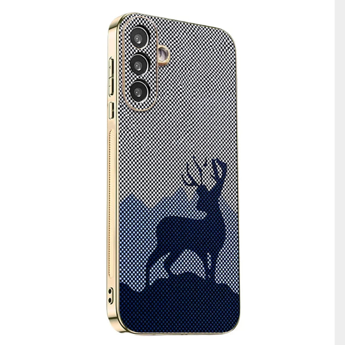 For Samsung Galaxy S26+ Case Lucky Deer PC + TPU Electroplating Phone Cover - Dark Blue - 1