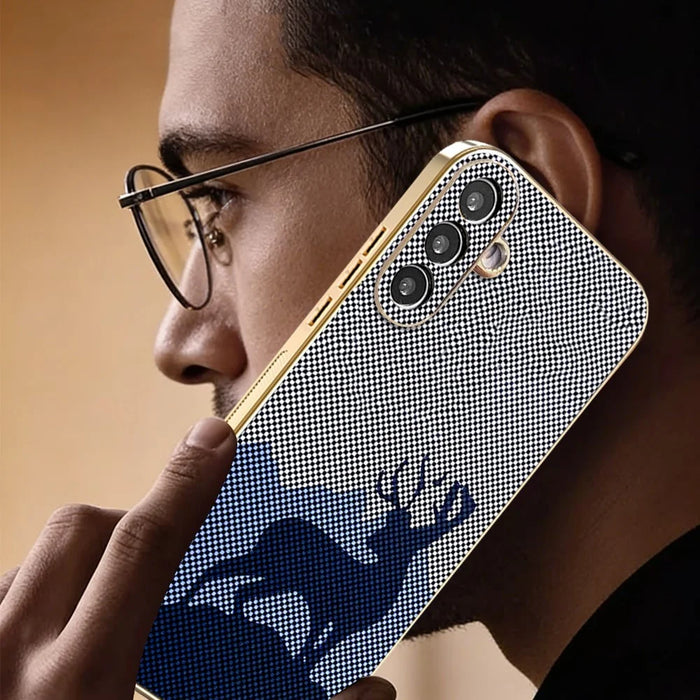 For Samsung Galaxy S26+ Case Lucky Deer PC + TPU Electroplating Phone Cover - Dark Blue - 6
