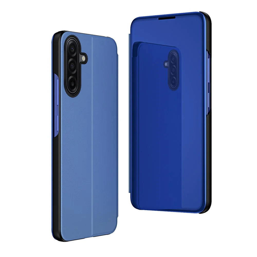 For Samsung Galaxy A37 5G Flip Leather Cover with Stand Full Body Protective Phone Case - Blue - 1