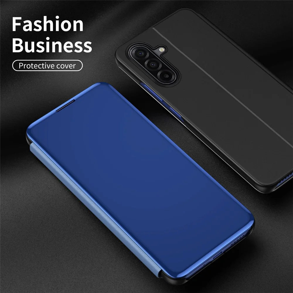 For Samsung Galaxy A37 5G Flip Leather Cover with Stand Full Body Protective Phone Case - Blue - 6