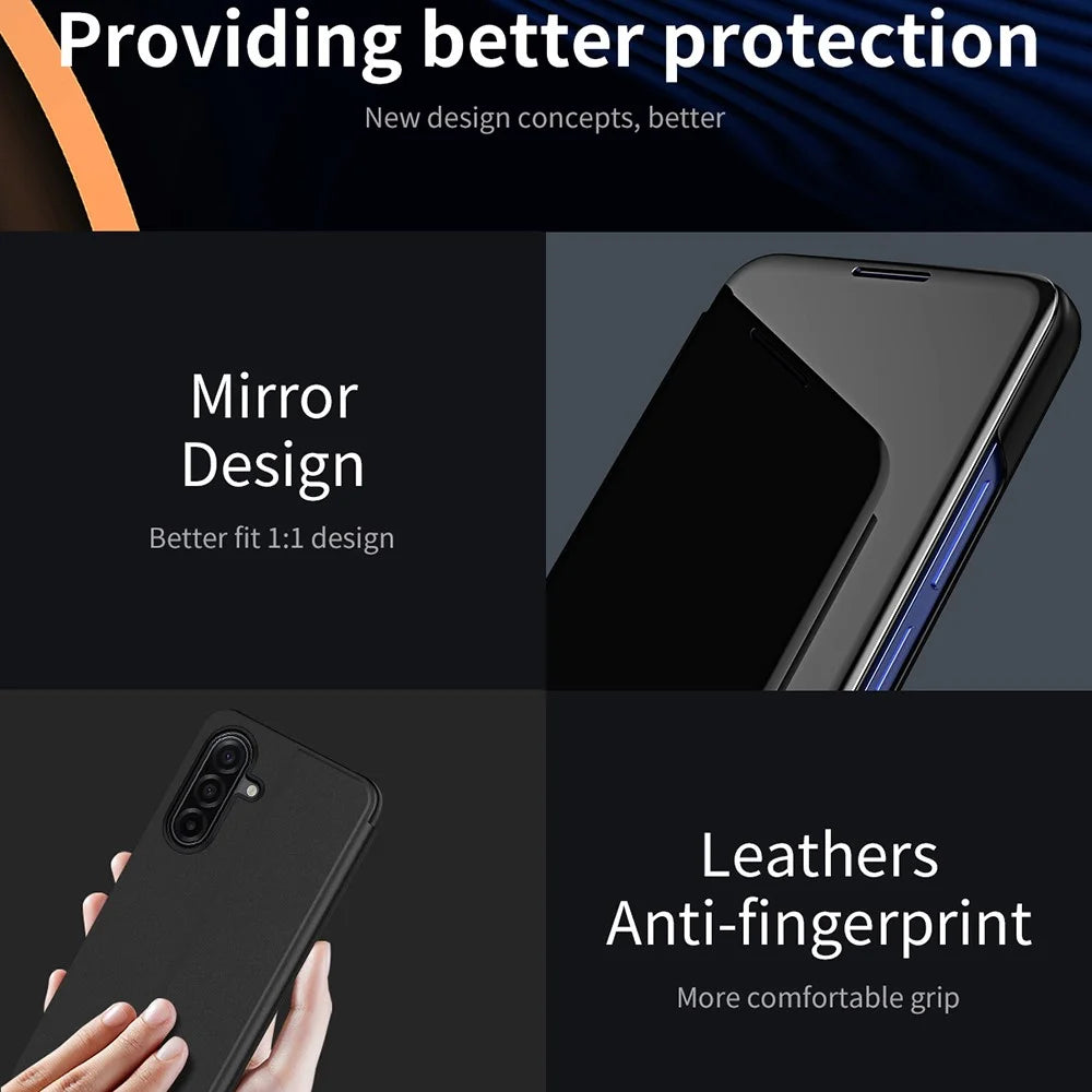 For Samsung Galaxy A37 5G Flip Leather Cover with Stand Full Body Protective Phone Case - Blue - 7