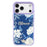For iPhone 17 Pro Magnetic Case TPU PC Phone Cover with Detachable White Flowers Backplate - Purple - 1