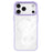 For iPhone 17 Pro Magnetic Case TPU PC Phone Cover with Detachable White Flowers Backplate - Purple - 2