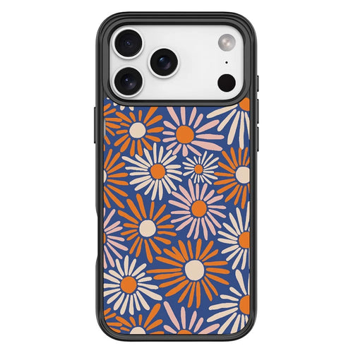 For iPhone 17 Pro Magnetic Case TPU PC Phone Cover with Detachable Sunflower Backplate - Black - 1