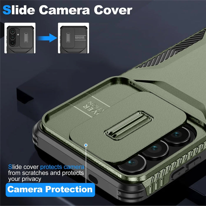 For Samsung Galaxy S26 Case Camshield TPU + PC Phone Cover Non-Slip Side Edge - Green - 3
