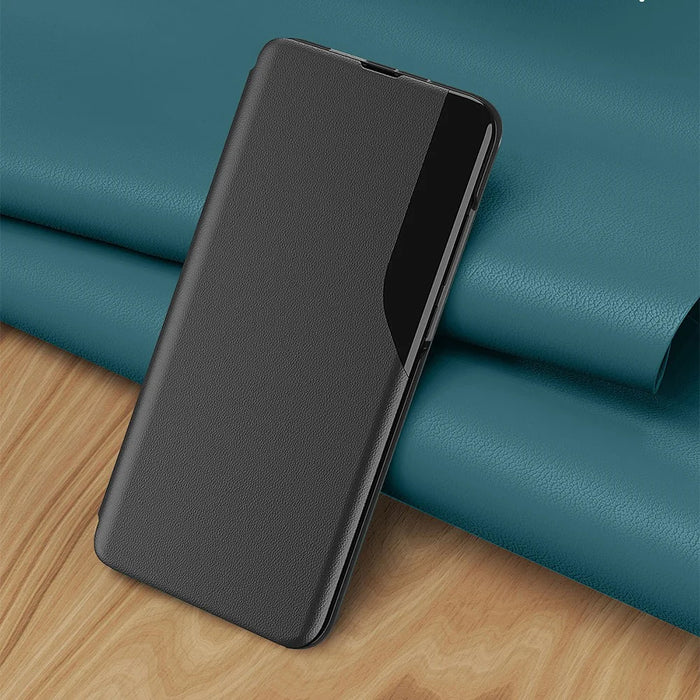For Samsung Galaxy A57 5G Phone Case View Window Folio Flip PU Leather Stand Cover - Black - 4