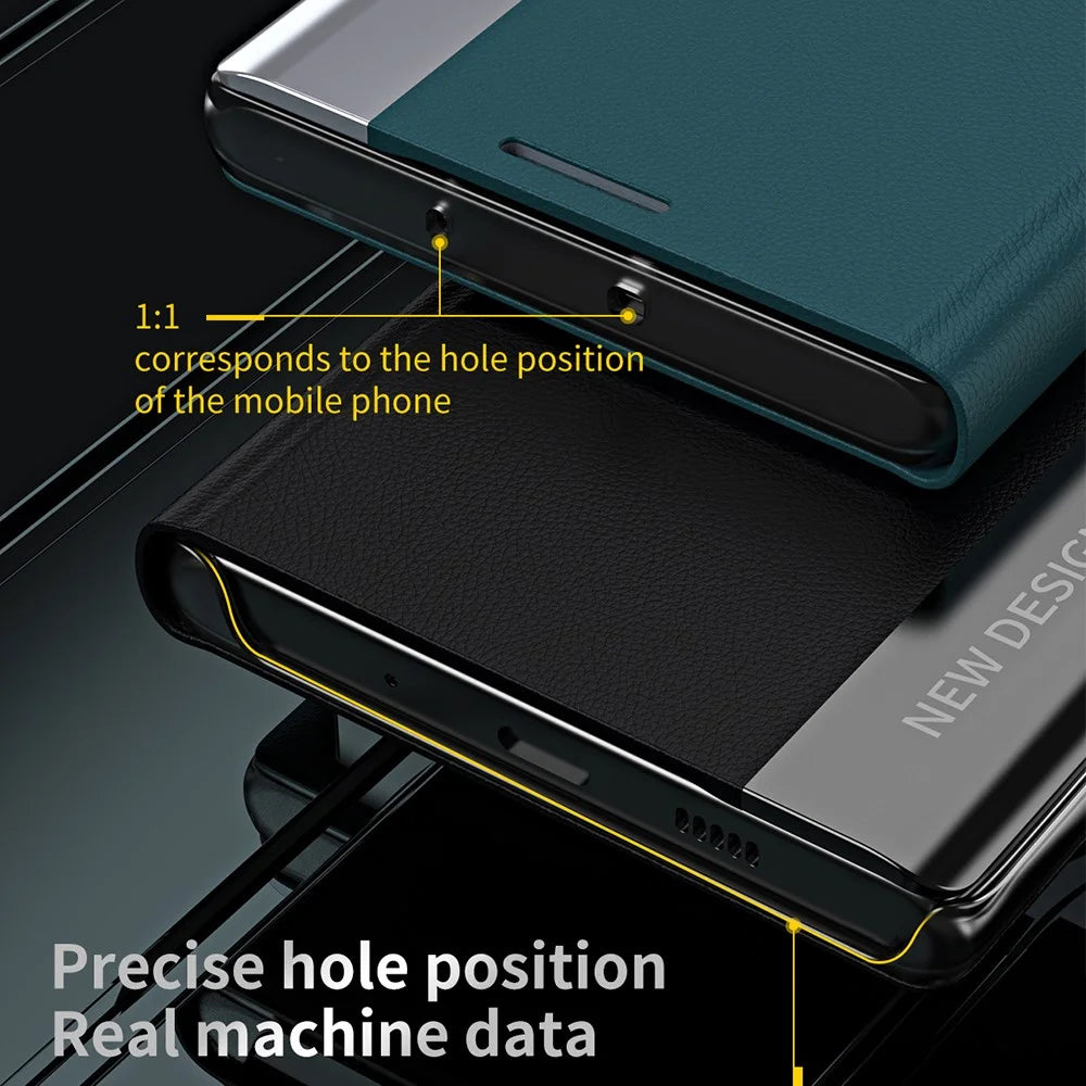 For Samsung Galaxy A37 5G Case Anti-Drop Leather Phone Cover with Stand - Yellow - 7
