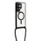 For Samsung Galaxy S26 Ultra Magnetic Case Electroplating Edge TPU Phone Cover with Shoulder Strap - Black - 2