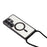 For Samsung Galaxy S26 Ultra Magnetic Case Electroplating Edge TPU Phone Cover with Shoulder Strap - Black - 3