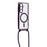 For Samsung Galaxy S26+ Magnetic Case Electroplating Edge TPU Phone Cover with Shoulder Strap - Purple - 2
