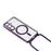 For Samsung Galaxy S26+ Magnetic Case Electroplating Edge TPU Phone Cover with Shoulder Strap - Purple - 3