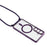 For Samsung Galaxy S26+ Magnetic Case Electroplating Edge TPU Phone Cover with Shoulder Strap - Purple - 4