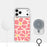 For iPhone 17 Pro Magnetic Case TPU PC Phone Cover with Detachable Abstract Flower Pattern Backplate - White - 3