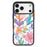 For iPhone 17 Pro Magnetic Case TPU PC Phone Cover with Detachable Bright Flower Pattern Backplate - Black - 1
