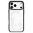 For iPhone 17 Pro Magnetic Case TPU PC Phone Cover with Detachable Bright Flower Pattern Backplate - Black - 2