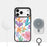 For iPhone 17 Pro Magnetic Case TPU PC Phone Cover with Detachable Bright Flower Pattern Backplate - Black - 3
