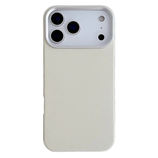 For iPhone 17 Pro Magnetic Case Aluminum Alloy PU Leather TPU Phone Cover Compatible with MagSafe - Grey - 1