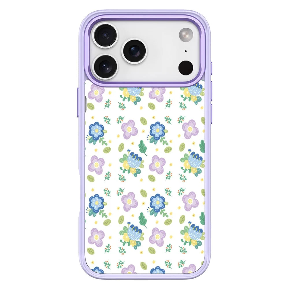 For iPhone 17 Pro Magnetic Case TPU PC Phone Cover with Detachable Blue Dream Pattern Backplate - Purple - 1