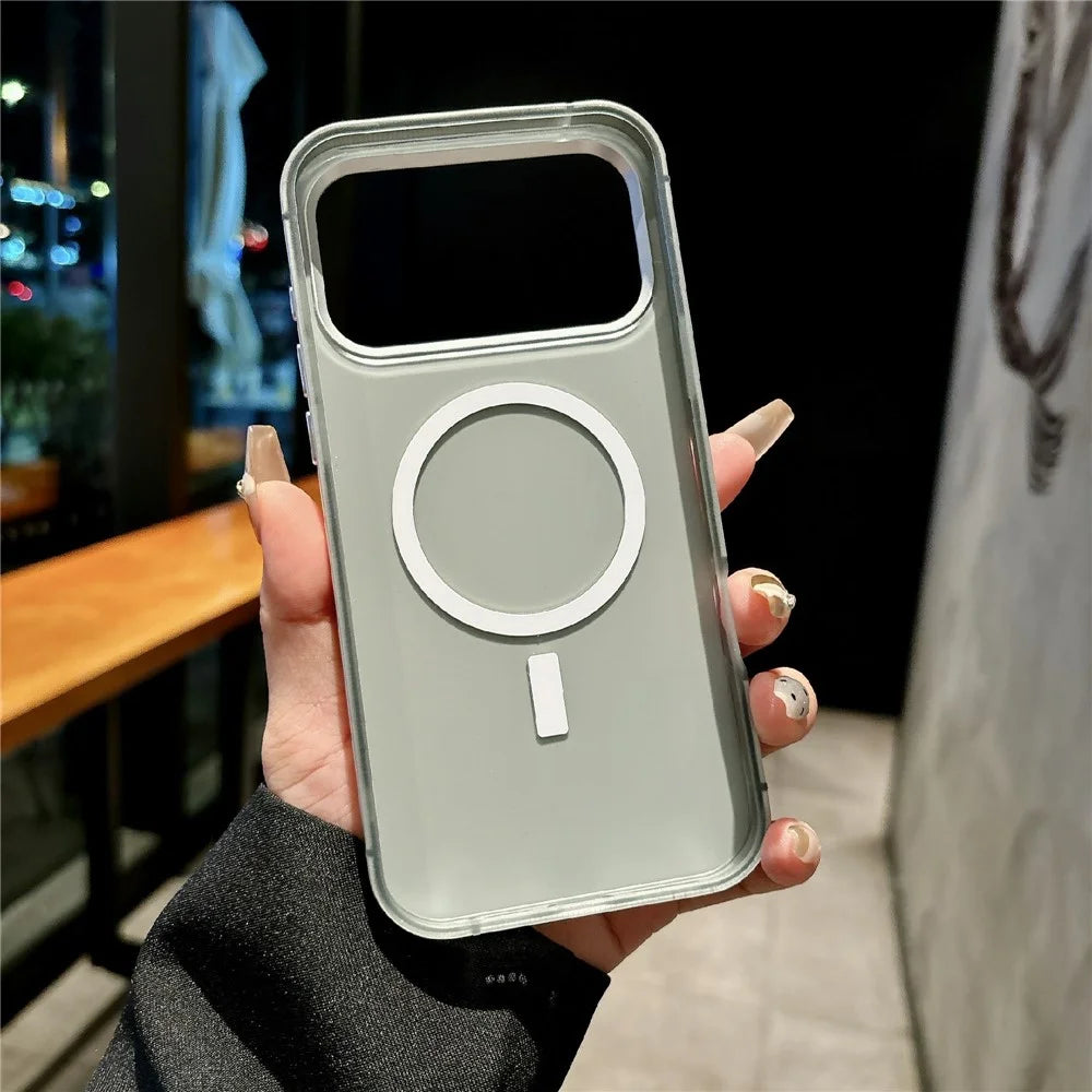 For iPhone 17 Pro Magnetic Case CD Veins Aluminum Alloy TPU PC Phone Cover Compatible with MagSafe - Desert Gold - 4