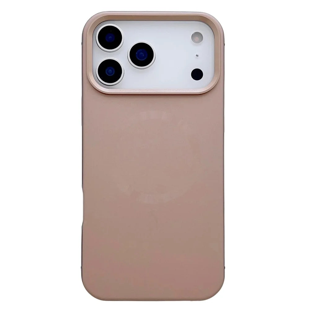 For iPhone 17 Pro Max Magnetic Case CD Veins Aluminum Alloy TPU PC Phone Cover Compatible with MagSafe - Desert Gold - 1