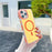 For iPhone 16 Pro Max Magnetic Case Laser Color Changing PC TPU Phone Protection Cover Compatible with MagSafe - Orange - 1