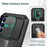 R-JUST For Samsung Galaxy S26 Case PC + Silicone + Metal Back Cover with Tempered Glass Film - Black - 6