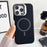 For iPhone 16 Pro Max Case Compatible with MagSafe Liquid Silicone Phone Cover with Lens Frame Kickstand - Black - 2