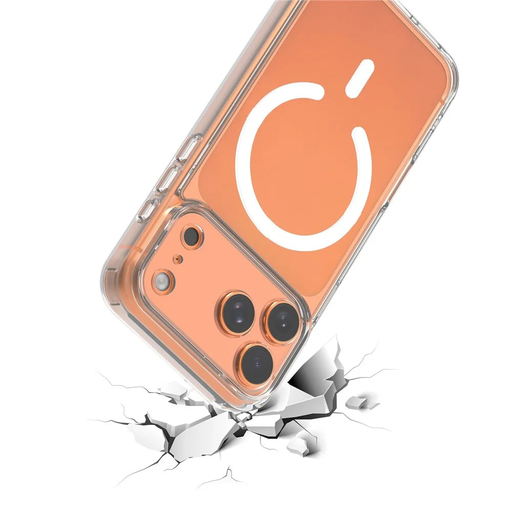 Bulk Purchasing For iPhone 17 Pro Magnetic Case Bayer TPU Acrylic Phone Cover Compatible with MagSafe - Transparent - 3