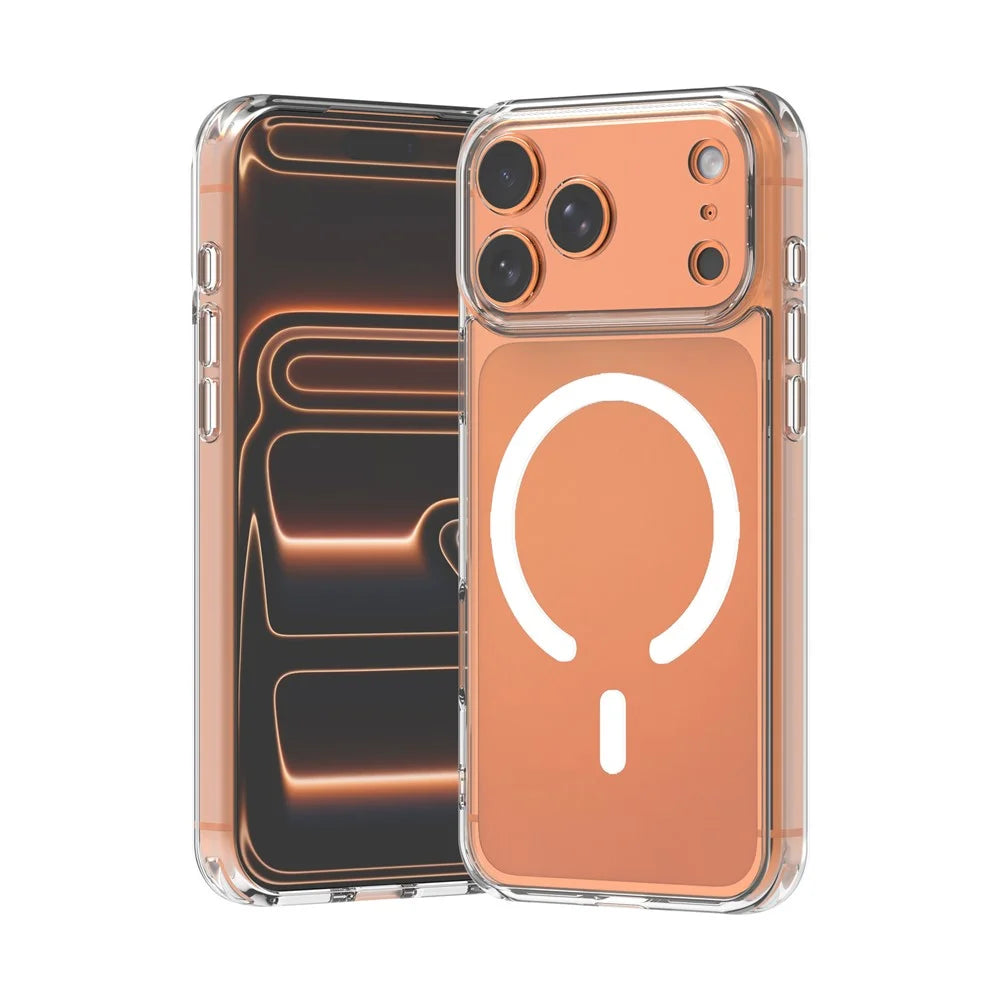 Bulk Purchasing For iPhone 17 Pro Magnetic Case Bayer TPU Acrylic Phone Cover Compatible with MagSafe - Transparent - 4