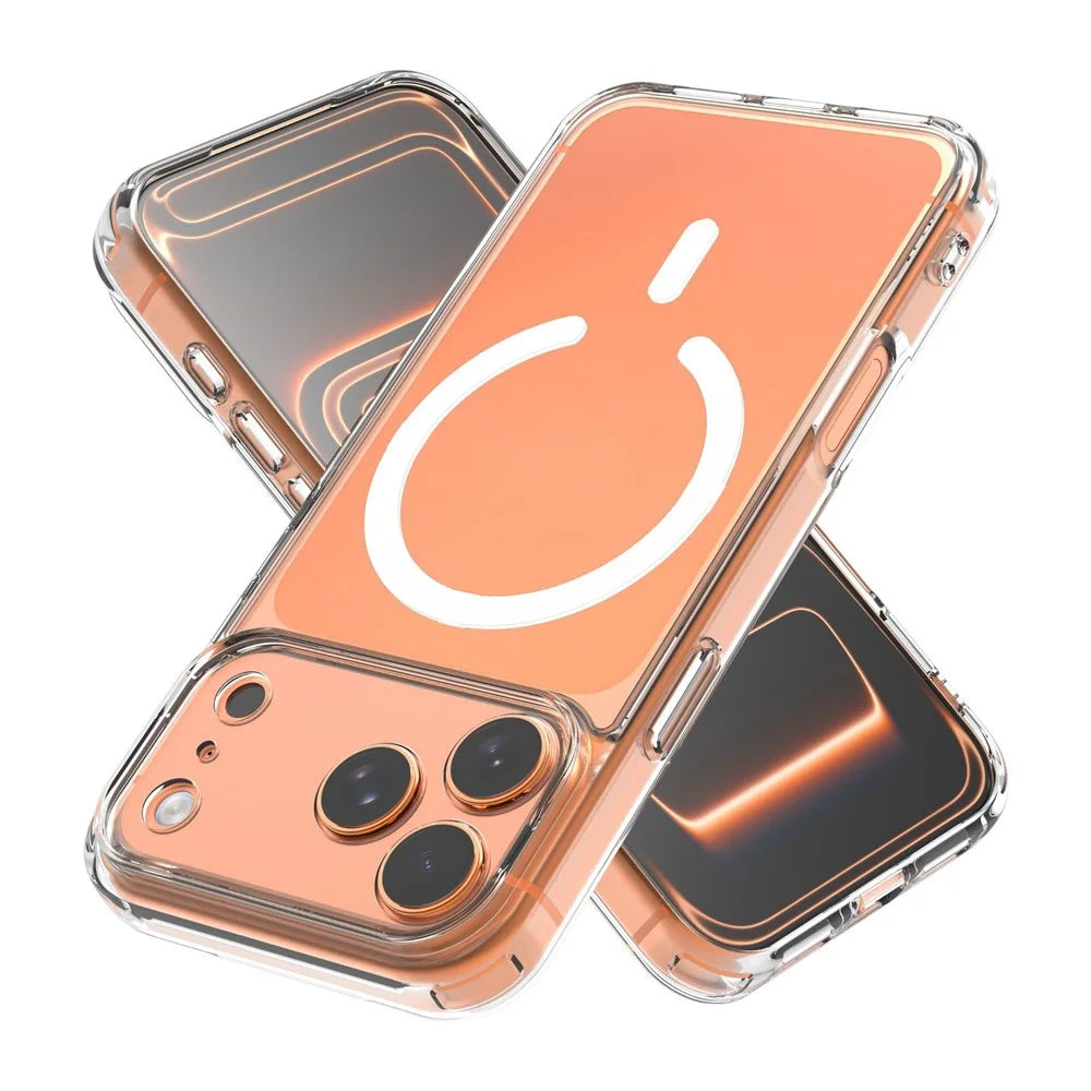 Bulk Purchasing For iPhone 17 Pro Max Magnetic Case Bayer TPU Acrylic Phone Cover Compatible with MagSafe - Transparent - 2