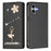 For iPhone 16 Plus Leather Case RFID Blocking Wallet Stand Rhinestones Ballet Dancer Flip Phone Cover - Black - 1