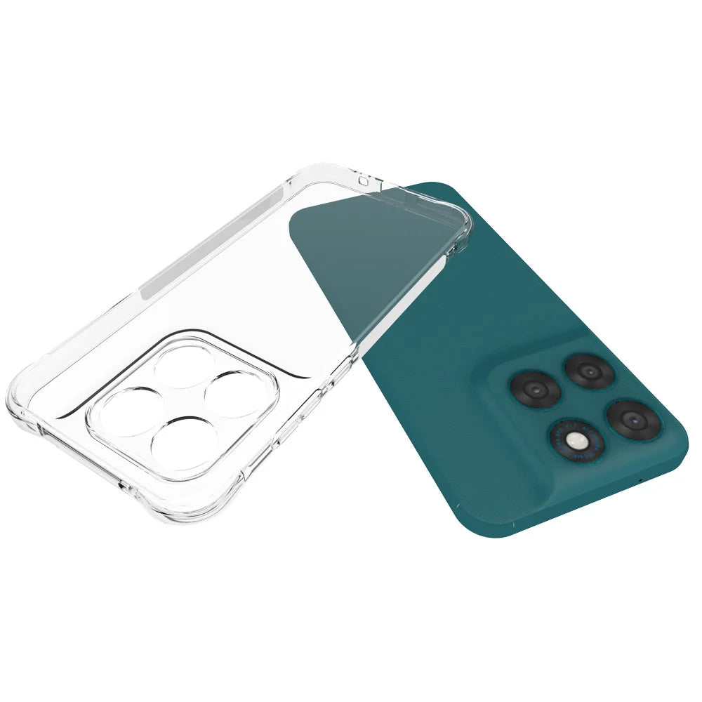 WANLONFENG Case For Motorola Moto G87 5G / G77 5G / G67 5G WL Series 2.0mm TPU Phone Cover with Tempered Glass Film - Transparent - 5
