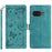 For Google Pixel 9a Case Garden Imprinted PU Leather Wallet Phone Cover with Wrist Strap - Green - 1