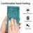 For Google Pixel 9 Pro / Google Pixel 9 / Google Pixel 10 Pro / Google Pixel 10 Case Garden Imprinted PU Leather Wallet Phone Cover with Wrist Strap - Green - 7