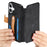 For iPhone 17 Wallet Case Retro Leather Phone Cover with Wristband Kickstand - Black - 7