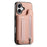 For iPhone 16 Case RFID Blocking Card Holder Jeans Cloth Texture Leather Back Cover with Elastic Wristband - Pink - 2