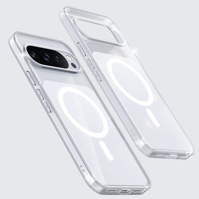 For Google Pixel 10 / Google Pixel 9 Pro / Google Pixel 9 / Google Pixel 10 Pro Magnetic Case Shockproof TPU PC Clear Phone Cover - White - 5