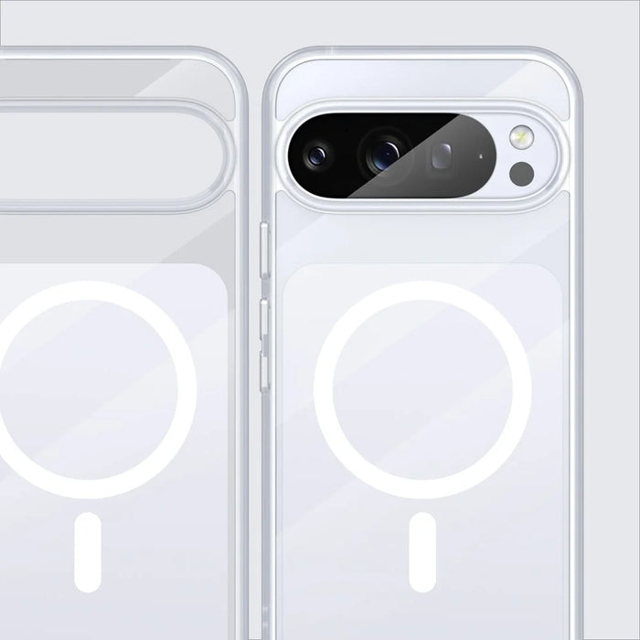 For Google Pixel 10 / Google Pixel 9 Pro / Google Pixel 9 / Google Pixel 10 Pro Magnetic Case Shockproof TPU PC Clear Phone Cover - White - 7