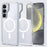 For Samsung Galaxy S25+ / Galaxy S24+ Magnetic Case Shockproof TPU PC Clear Phone Cover - White - 1