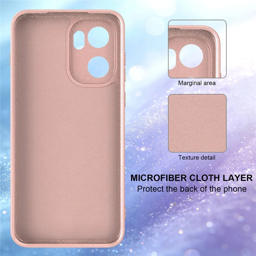 Magnetic Case For OnePlus 15R 5G  /  Ace 6T 5G  /  Ace 6 5G Glitter TPU Shockproof Phone Cover with Lanyard - Pink - 3