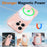 For iPhone 16 Pro Max Magnetic Case Glitter TPU Shockproof Phone Cover with Lanyard Compatible with MagSafe - Pink - 4