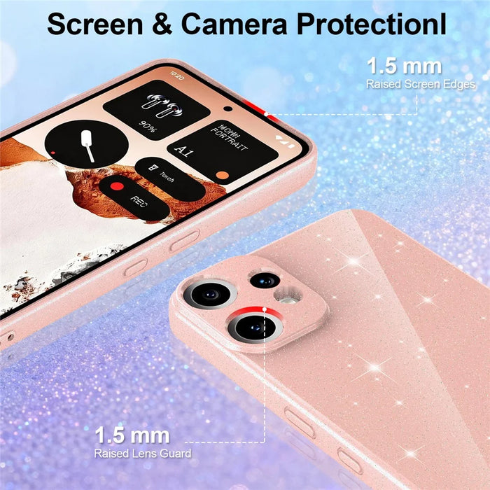 For Nothing CMF Phone 2 Pro Magnetic Case Glitter TPU Shockproof Phone Cover with Lanyard - Pink - 2
