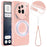 For Nothing Phone (3a) Pro Magnetic Case Glitter TPU Shockproof Phone Cover with Lanyard - Pink - 1