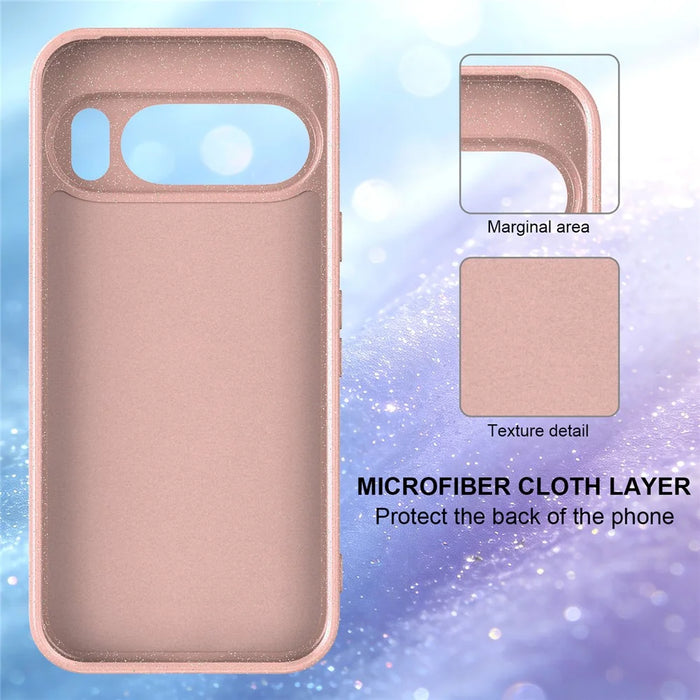 For Google Pixel 10 Pro XL Magnetic Case Glitter TPU Shockproof Phone Cover with Lanyard - Pink - 3