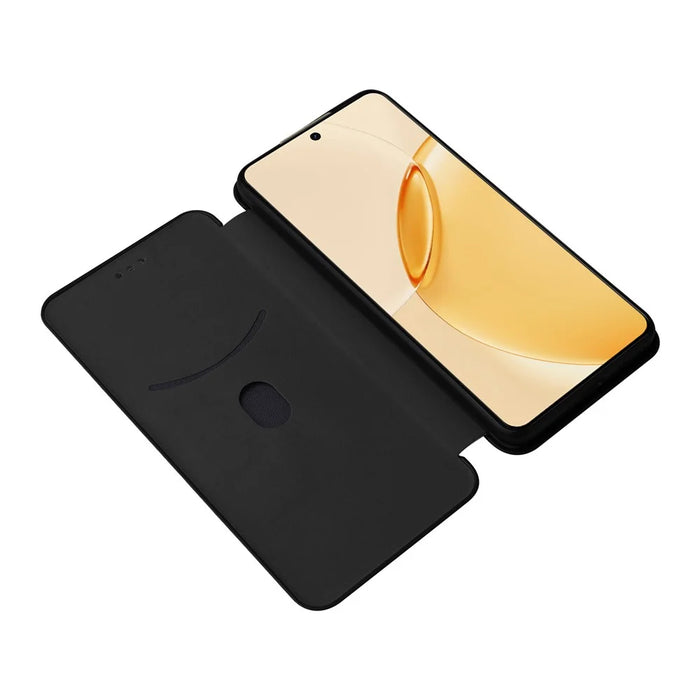 For Realme 16 Pro+ 5G Case Carbon Fiber Texture Drop-Proof PU Leather Phone Cover - Black - 2