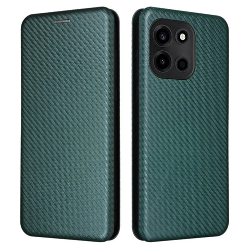 For OnePlus Turbo 6V 5G / Turbo 6 5G Case Carbon Fiber Texture Drop-Proof PU Leather Phone Cover - Green - 1