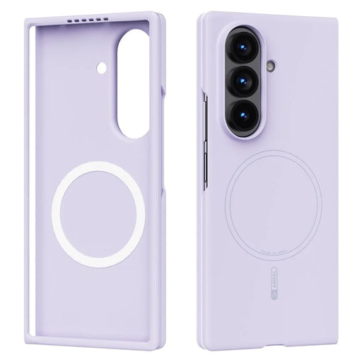 ABEEL For Samsung Galaxy Z Fold7 5G Magnetic Case Skin Touch Liquid Silicone Phone Back Cover - Purple - 2